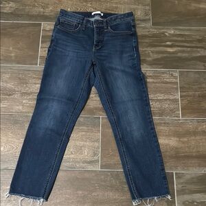 LC Lauren Conrad Blue Cropped Ankle Jeans